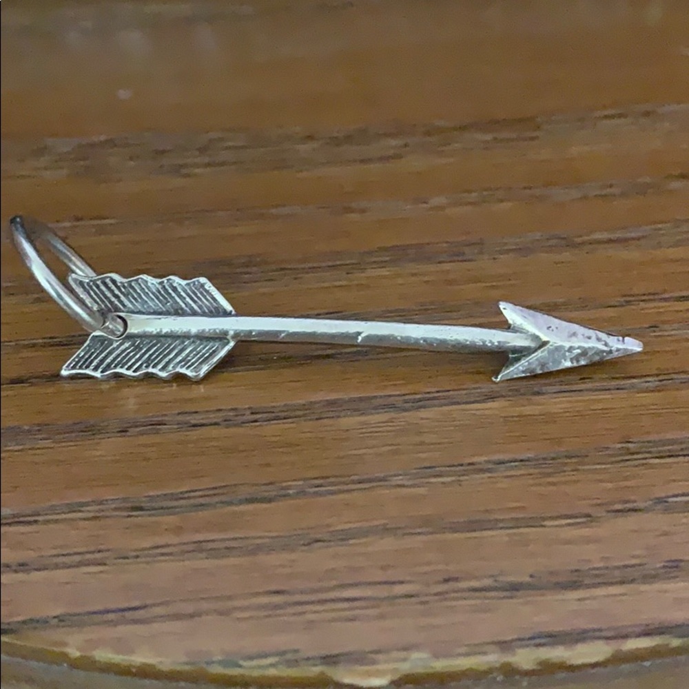 Solid Sterling Arrow Pendant
